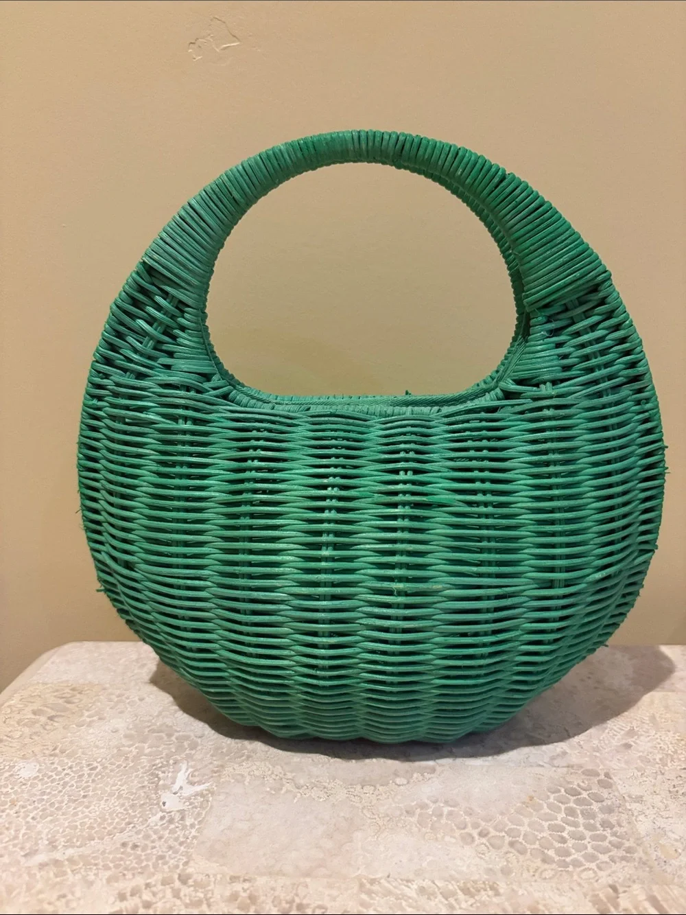 Kate Spade x Target green wicker bag